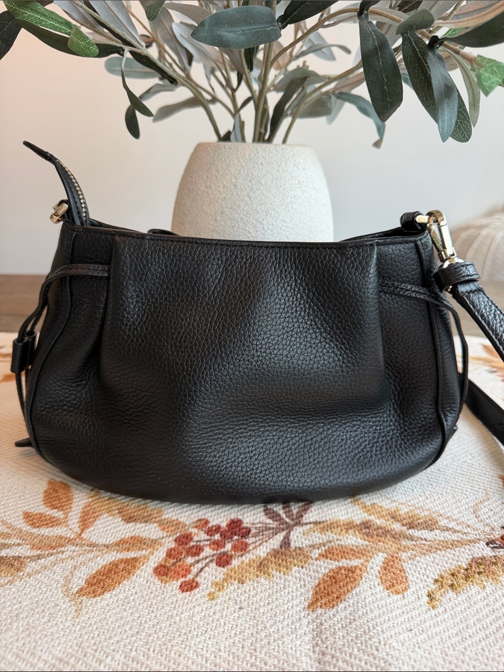 kate spade Black Pebbled Leather Crossbody Bag with Gold Hardware - Picture 2 of 11